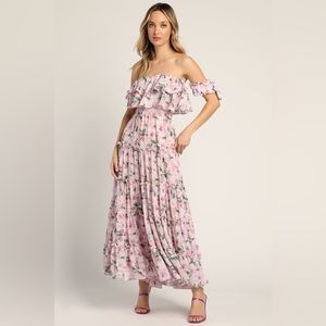 Lulus A Chance For Us Off the Shoulder Dress